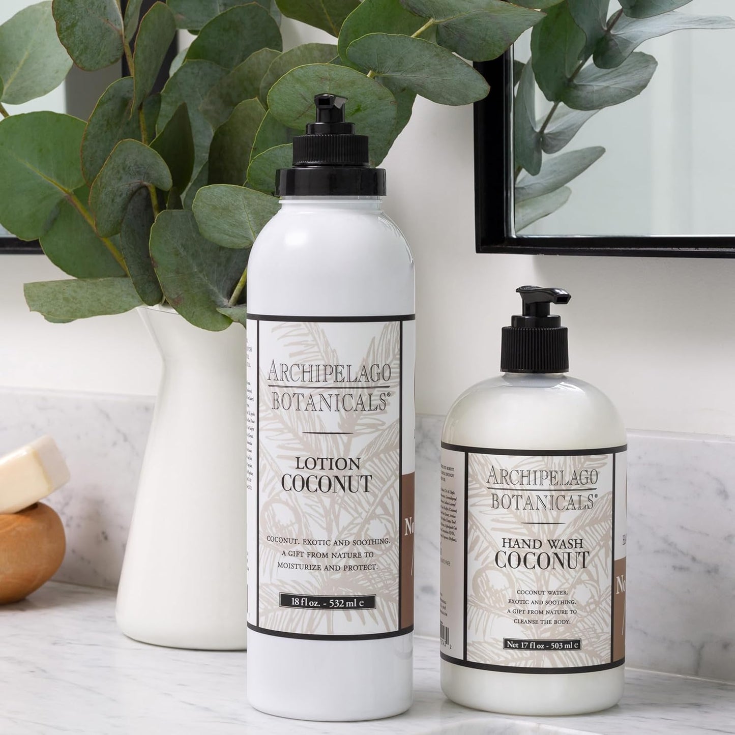 Archipelago Botanicals Coconut Moisturizer, Nourishing Coconut Body Lotion for Hydrated, Vibrant Skin, Paraben Free, Phthalate Free, 18 oz