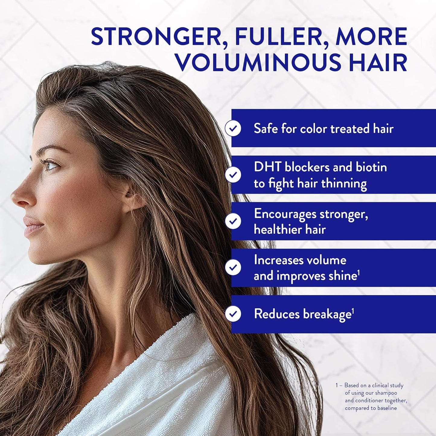 Routine Wellness Anti-Thinning Shampoo for Thinning Hair - Biotin DHT Blocker Women & Men - Color Safe Shampoo for Hair Loss & Healthy Hair - Cucumber - 14oz