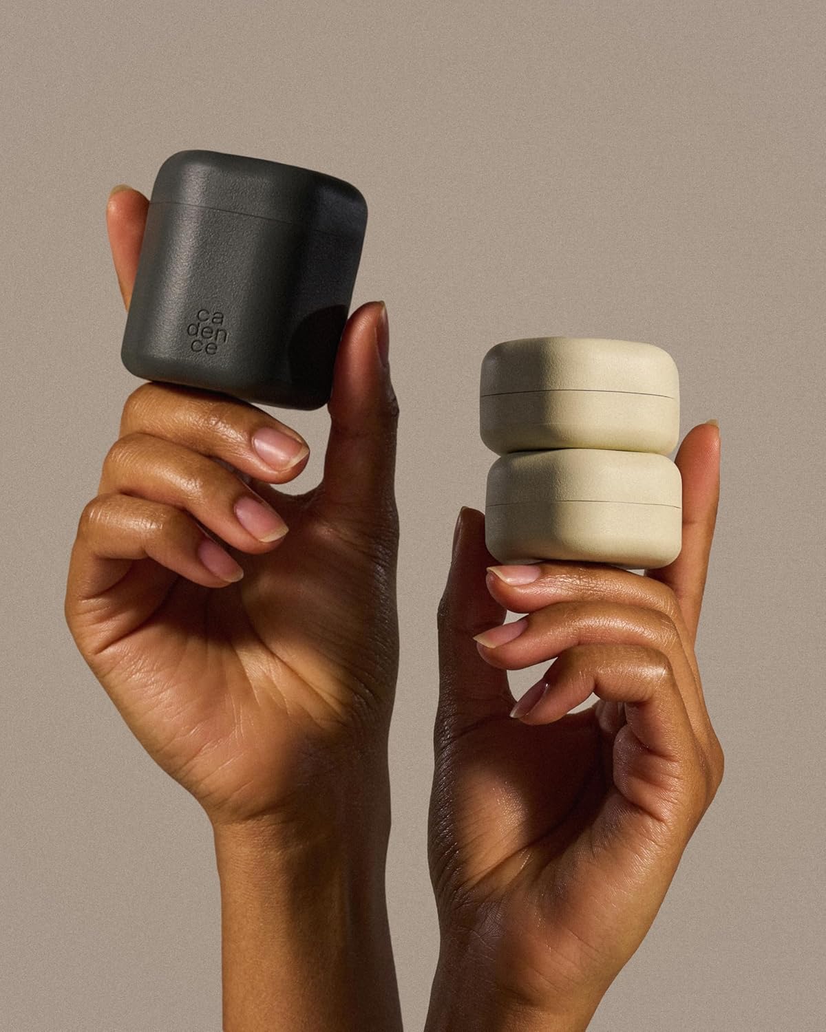 Cadence Travel Containers - Core Skincare Set - Magnetic Containers with Lids,2 Small (0.56oz) & 3 Medium (1.32oz) - Cleanser, Moisturizer, Serum, Makeup Remover & Sun Icon Labels - Charcoal