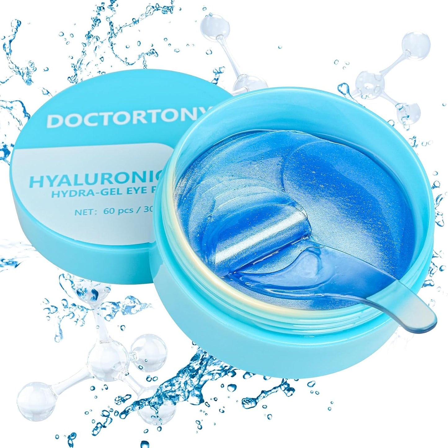 Under Eye Patches Masks - for Dark Circles, Puffy Eyes, Fine Lines, Wrinkles, Eye Bags Treatment with Collagen and Hyaluronic Acid, Moisturizing and Hydrating (60 Pcs)