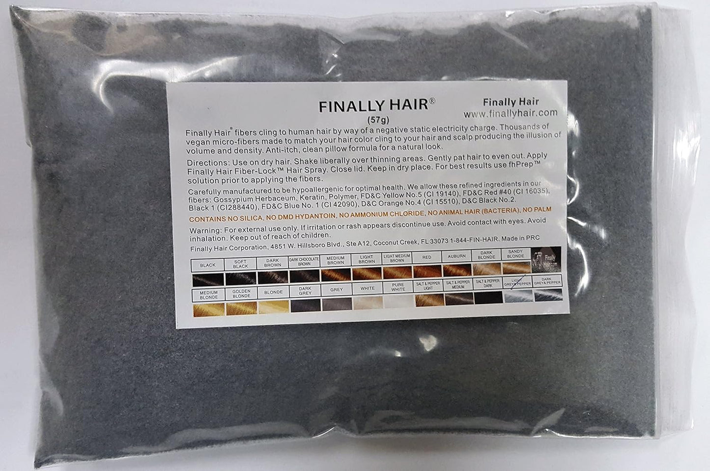 Hair Building Fibers 50 Gram Refill - Refill Your Existing Bottle. Finally Hair (Light Grey & Pepper)