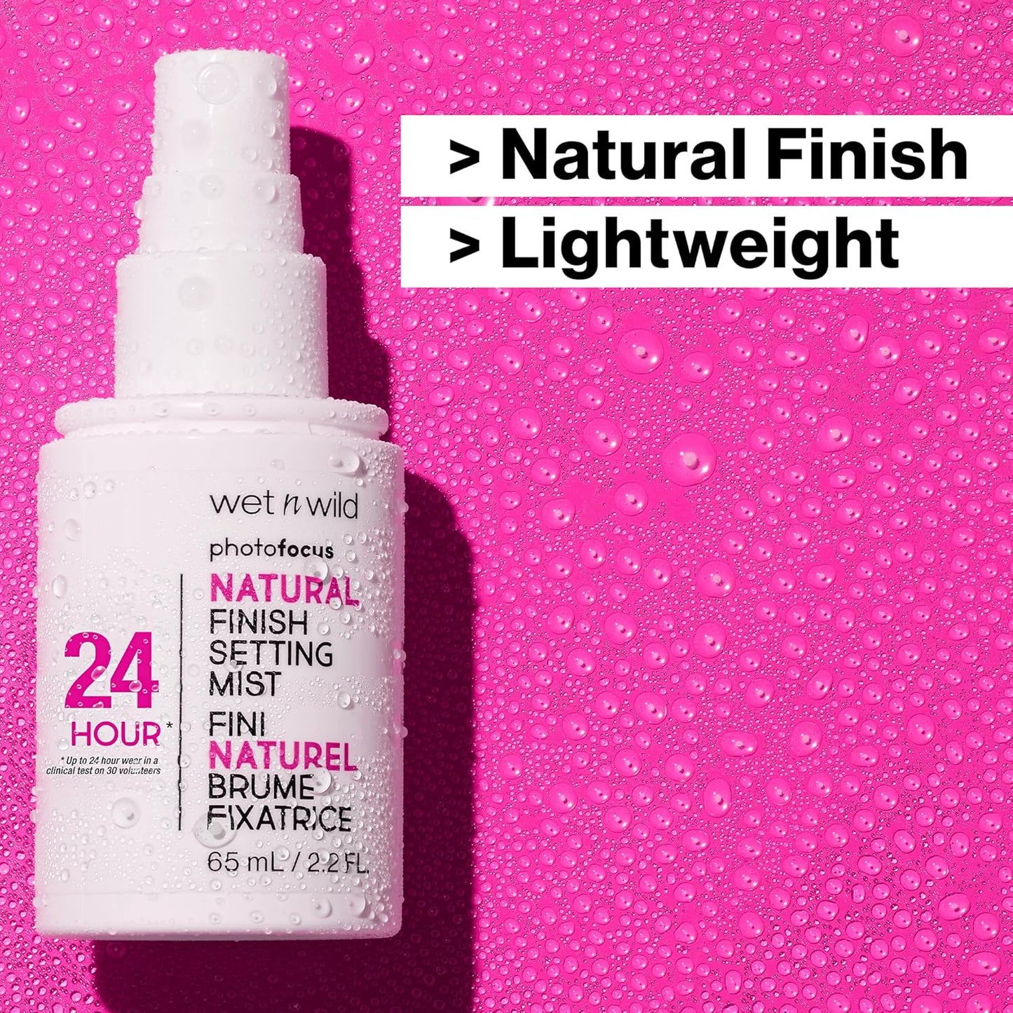 wet n wild Photo Focus Setting Mist, 24HR Wear, Lightweight & Nourishing with Provitamin B5 & E, Suitable for All Skin Types, Cruelty-Free & Vegan- Matte Finish