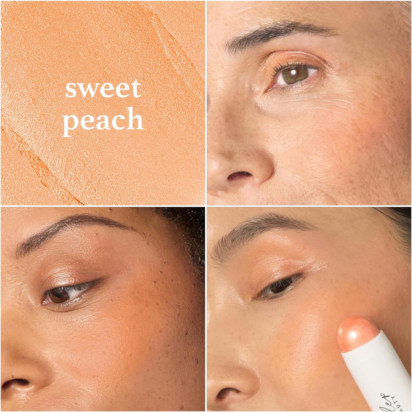 Julep Skip The Brush Cream to Powder Blush Stick - Sweet Peach - Blendable and Buildable Color - 2-in-1 Blush and Lip Makeup Stick
