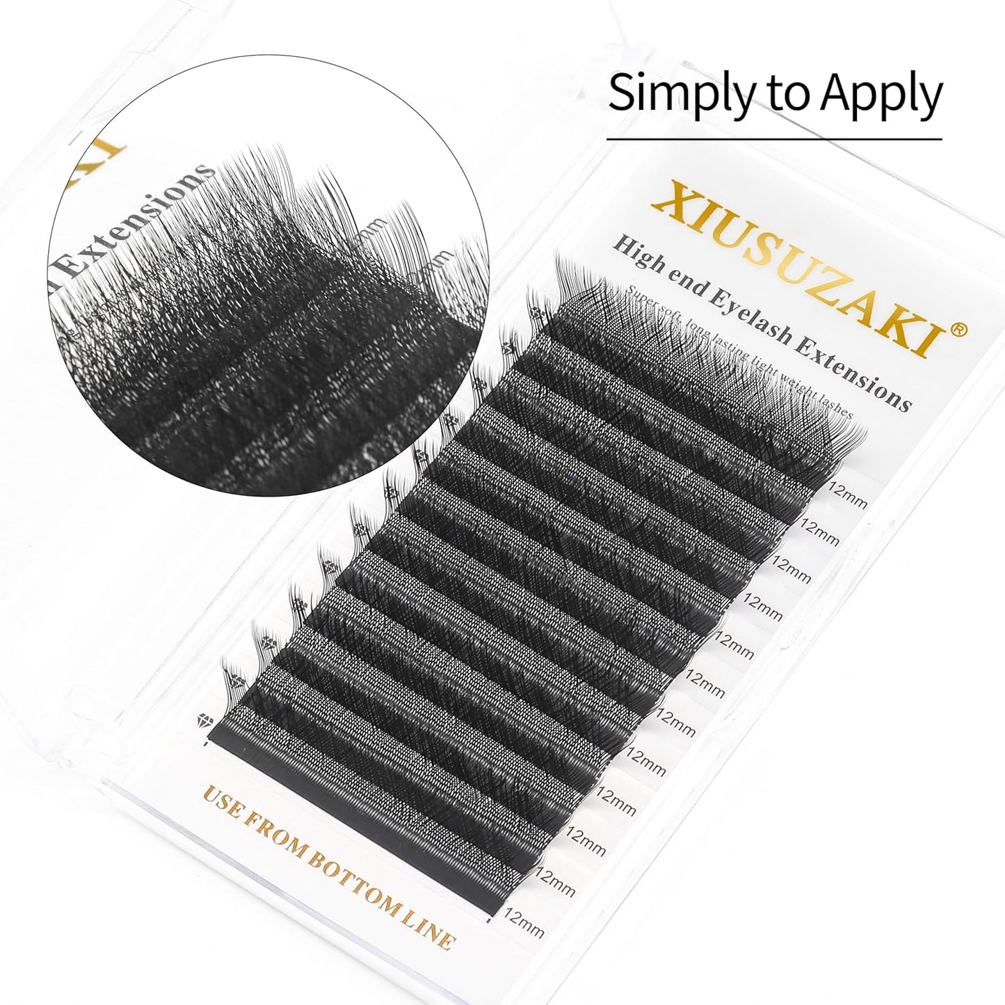 W Lash Extensions 4D Eyelash Extensions W Shape 0.07mm Thickness L Curl 13mm Premade Fans W Lashes Individual Lashes Matte Black 12 Rows False Eyelashes Volume Lashes(W-4D-0.07-L,13mm)