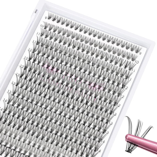 280 Pcs Individual Lashes 20D-D-0.07-9-16mix Cluster Lashes 10D 20D C D Curl Wispy Lashes Bottom Lashes DIY Lashes At Home（20D-D-0.07-9-16mix）