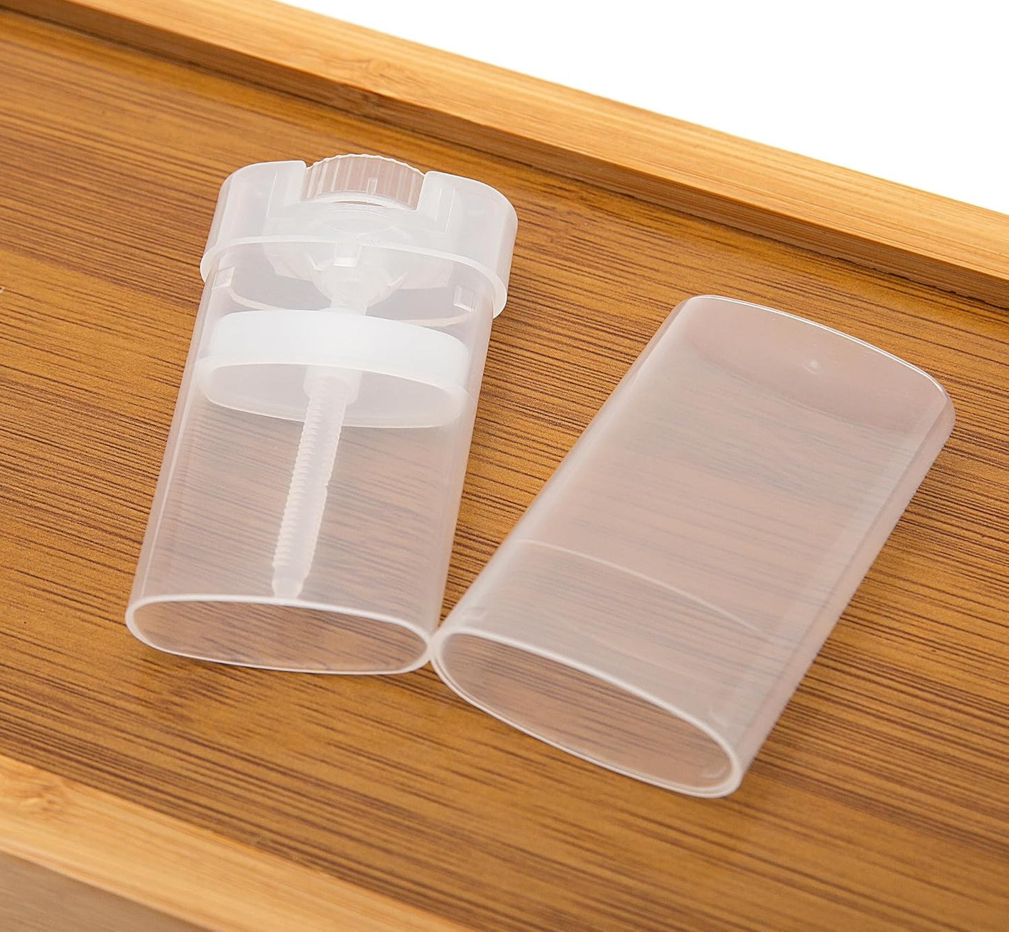 Empty Oval Deodorant Lip Lipstick Balm Tubes Containers Plastic 20PCS 15ML Transparent (15ml, Transparent)